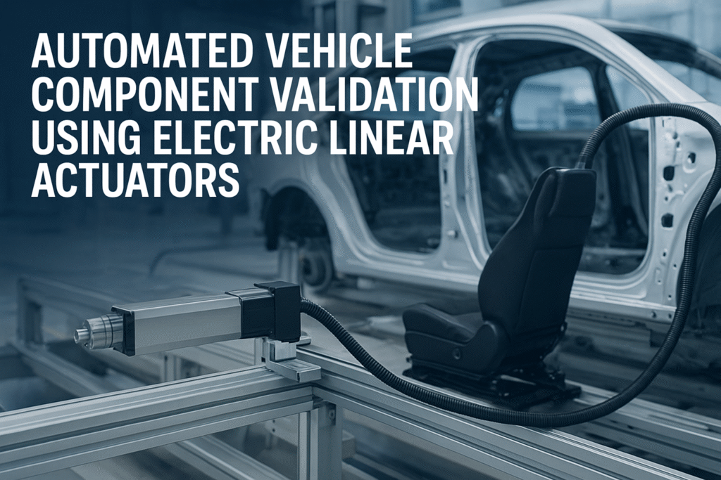 Automated Vehicle Component Validation Using Electric Linear Actuators