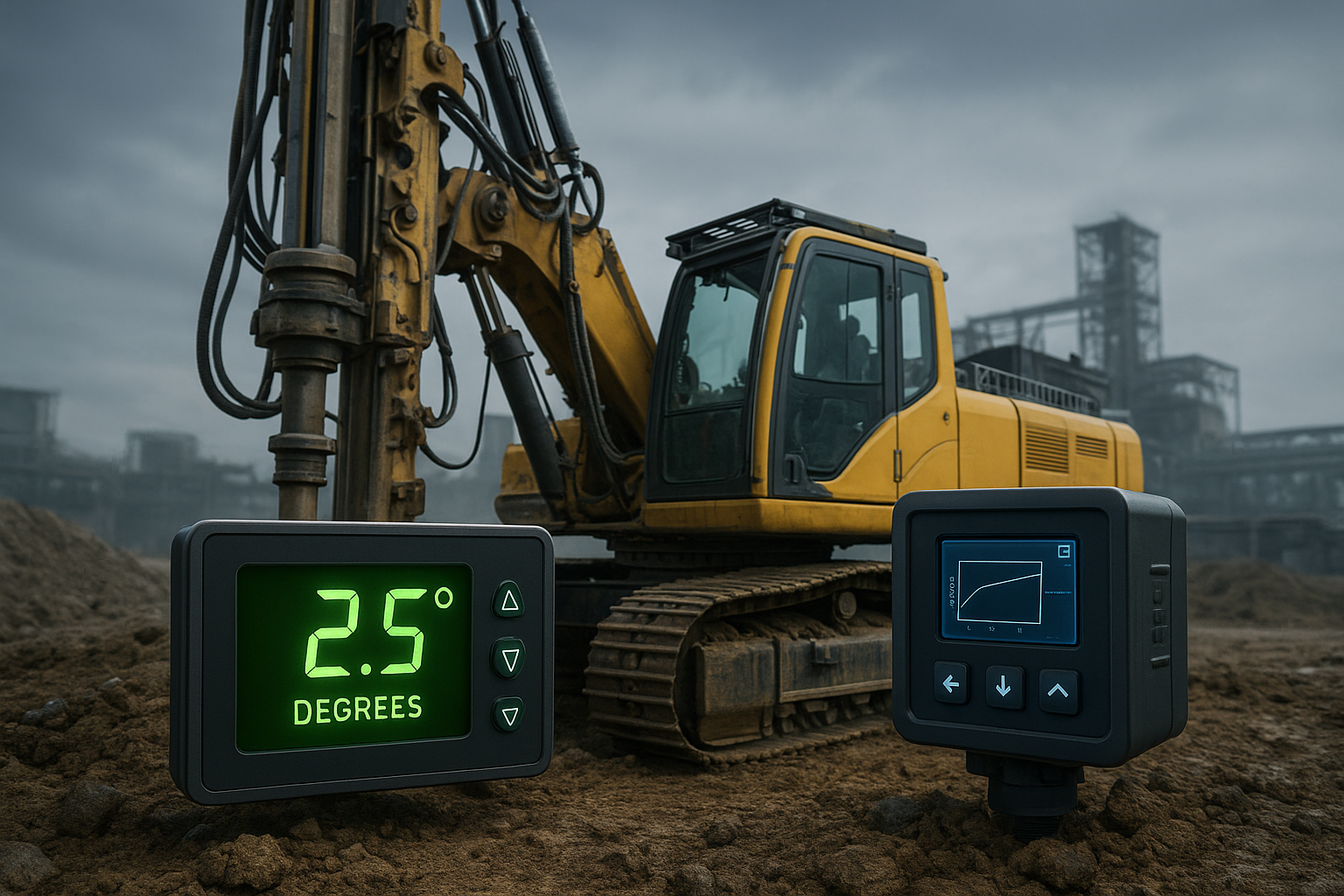 Digital Angle Display with Controller for Rig Levelling
