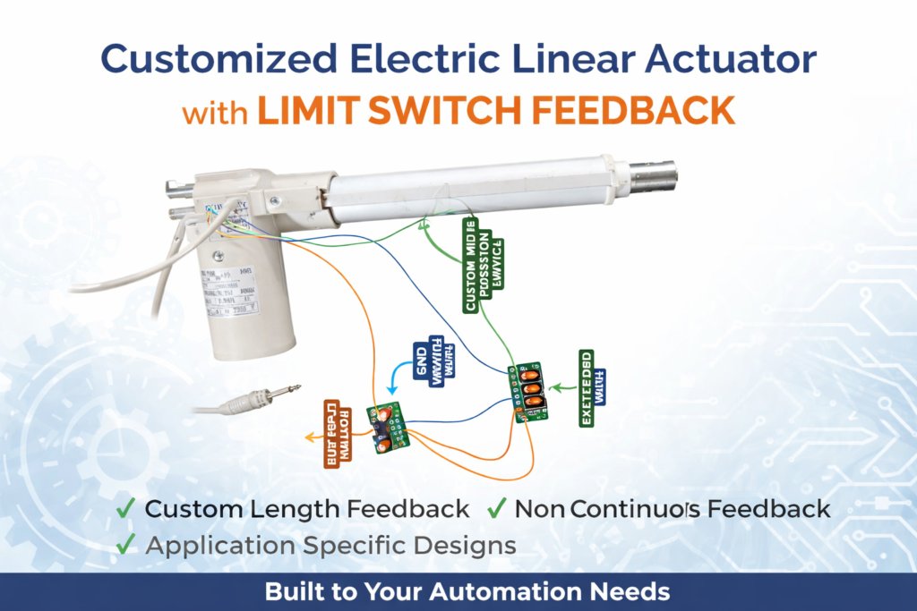Customized Electric Linear Actuator with Limit Switch Feedback