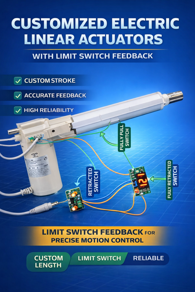Customized Linear Actuator with Limit Switch Feedback