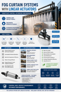 Fog Curtain Systems with Linear Actuators