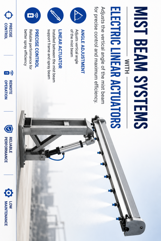 Mist Beam Systems with Electric Linear Actuators