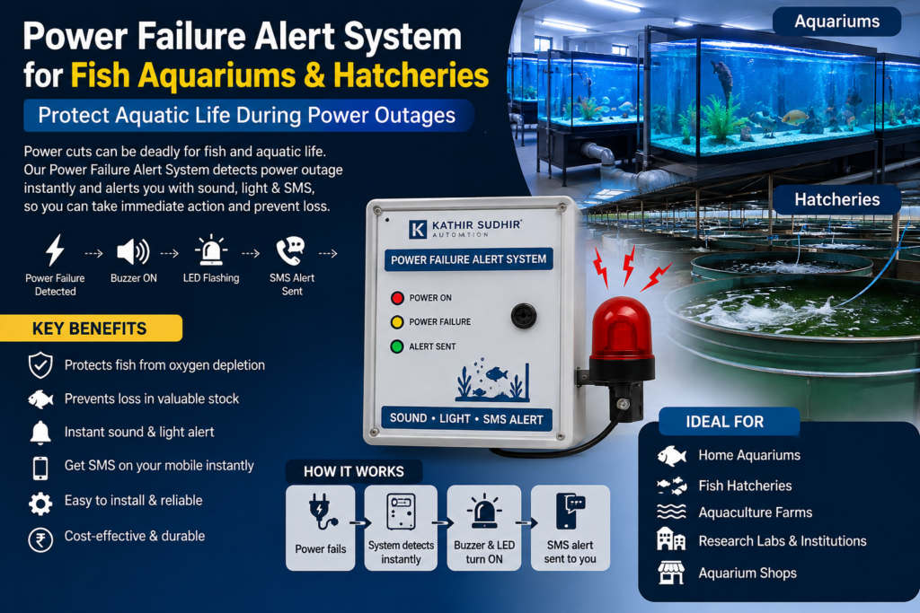Power Failure Alert System for Fish Aquariums and Hatcheries: Protect Aquatic Life During Power Outages